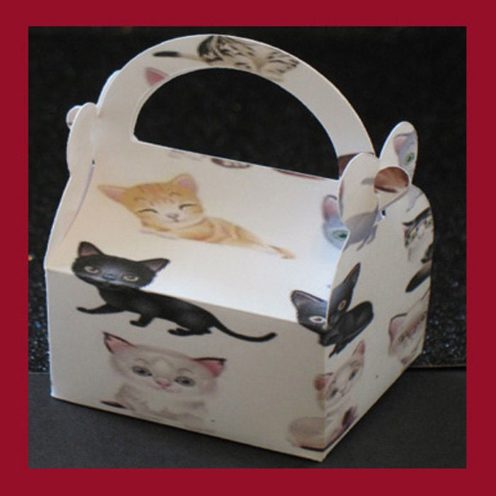 cat favor box kitty party favor box pet favor box by tinygiftboxes