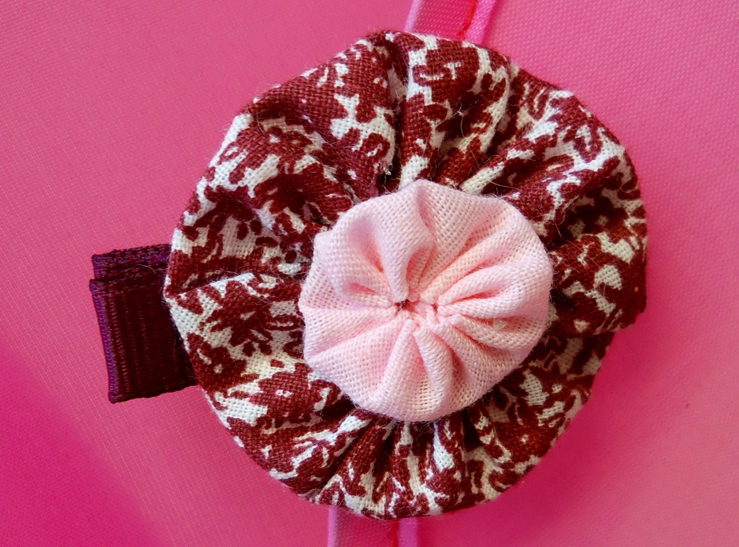 Fabric Flower Hair Clip Il_570xn