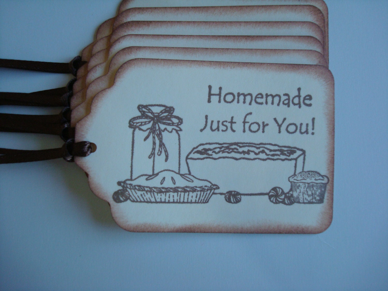 Homemade Just for You -Set of 6 Baked Goods Gift Tags