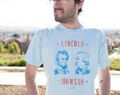 Men's Blue Lincoln - Johnson 1864 Presidential Campaign Shirt