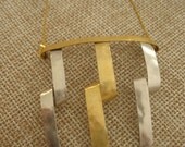 Mixed Metal Necklace - Handmade Jewelry - Fall Fashion - Metalwork Necklace with Mixed Metals