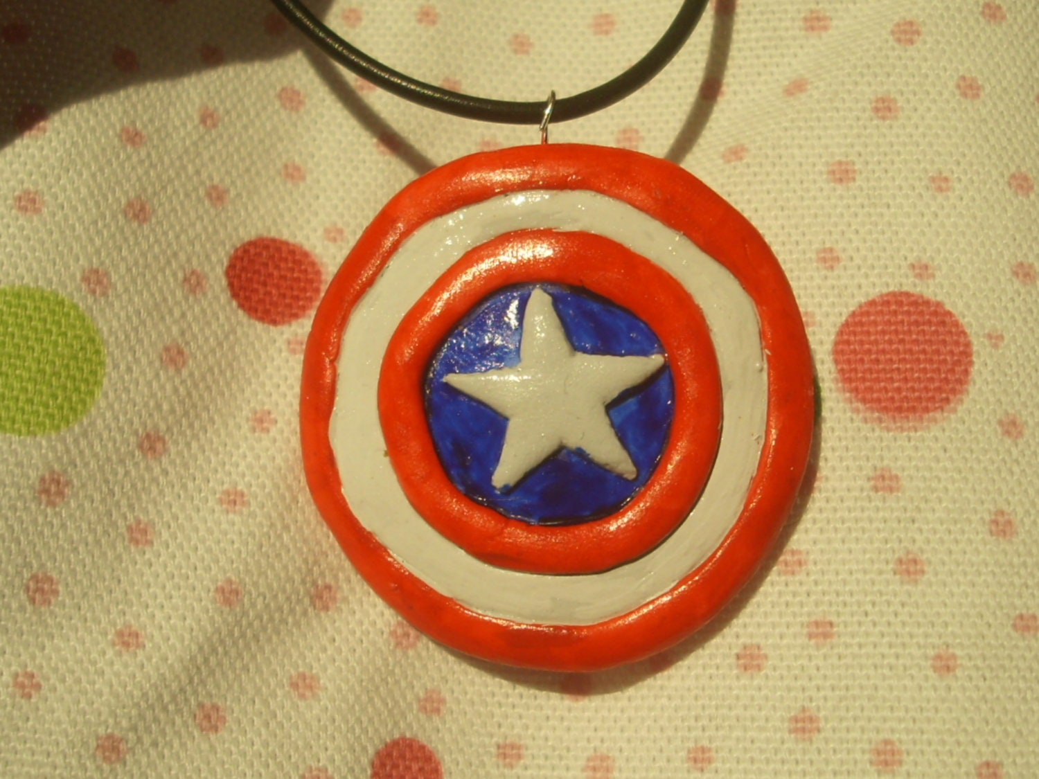 Handmade Captain America Shield Pendant