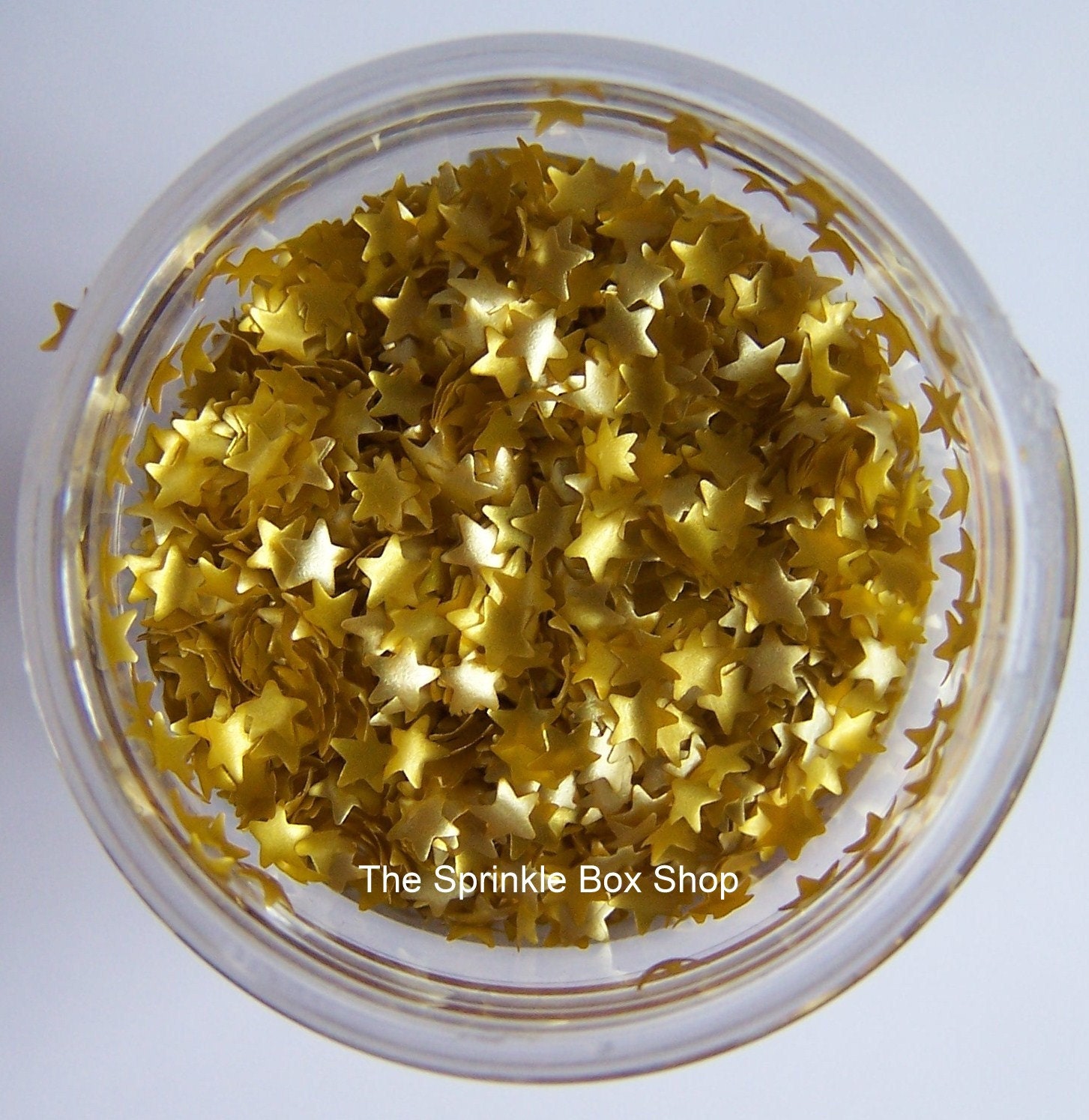 Cupcake Sprinkles - Edible Gold Sprinkle Glitter Stars