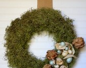 Moss Wreath burlap ribbon