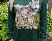 Wildlife Lone Wolf jumper, Wolf sweatshirt, Wolf sweater, wolves, unisex, retro,animal, nature, new
