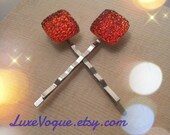 Limited Edition Bobby Pin Sparkle Series - Orange Sparkle