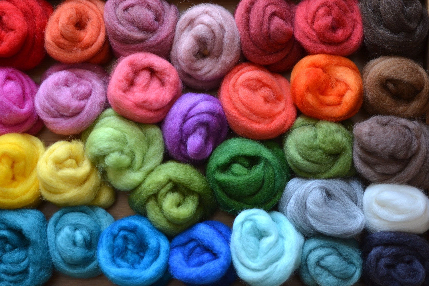 needle felter’s palette merino wool roving 30 colours Joann's