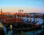 Wall Art / Photography / Venice Print / Venice Art / Italy Photograph / Boat Photograph-  A Venice Sunset