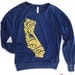 Overstock - California STATE Stay Gold - Tri-Blend INDIGO - american apparel pullover - Womens MEDIUM