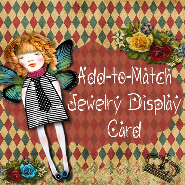 Add-to-match Jewelry Display Card Graphics/Images Design for Accessories - Printable - For Etsy Shop