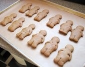 Skinny Dippers - One Dozen Undecorated Gingerbread Man Gourmet Cookies