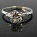 Art Deco 1920s Simple Solitaire Engagement Ring with Baguette Side Diamonds Platinum RGDI82