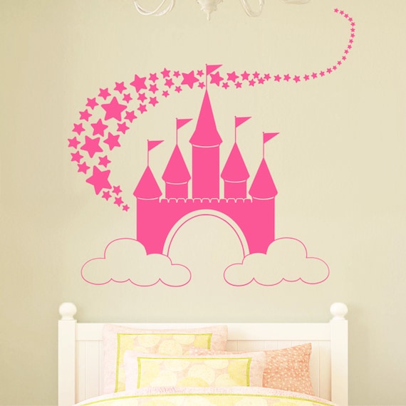 Large Princess Castle Decal Disney Fairytale by WallAffection