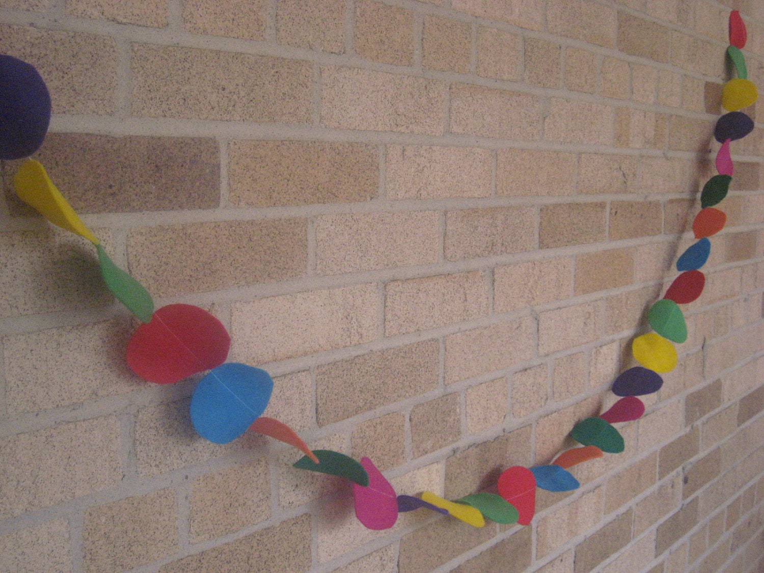 Felt Circle Garland - 7 feet - Multicolor
