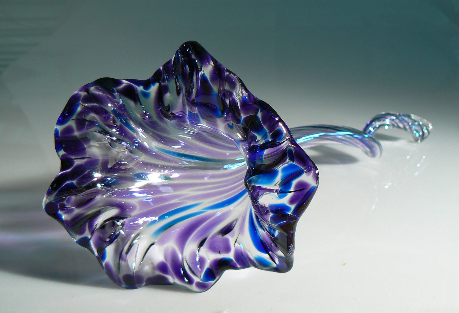 Blown Glass Flower Ornamental Decoration - choose your own colors