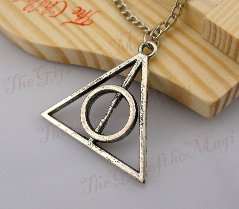 Deathly Hallows Necklace,Harry potter Necklace--Antique Silver Necklace----Best Chosen Gift-friendship gift,Personalized Necklace