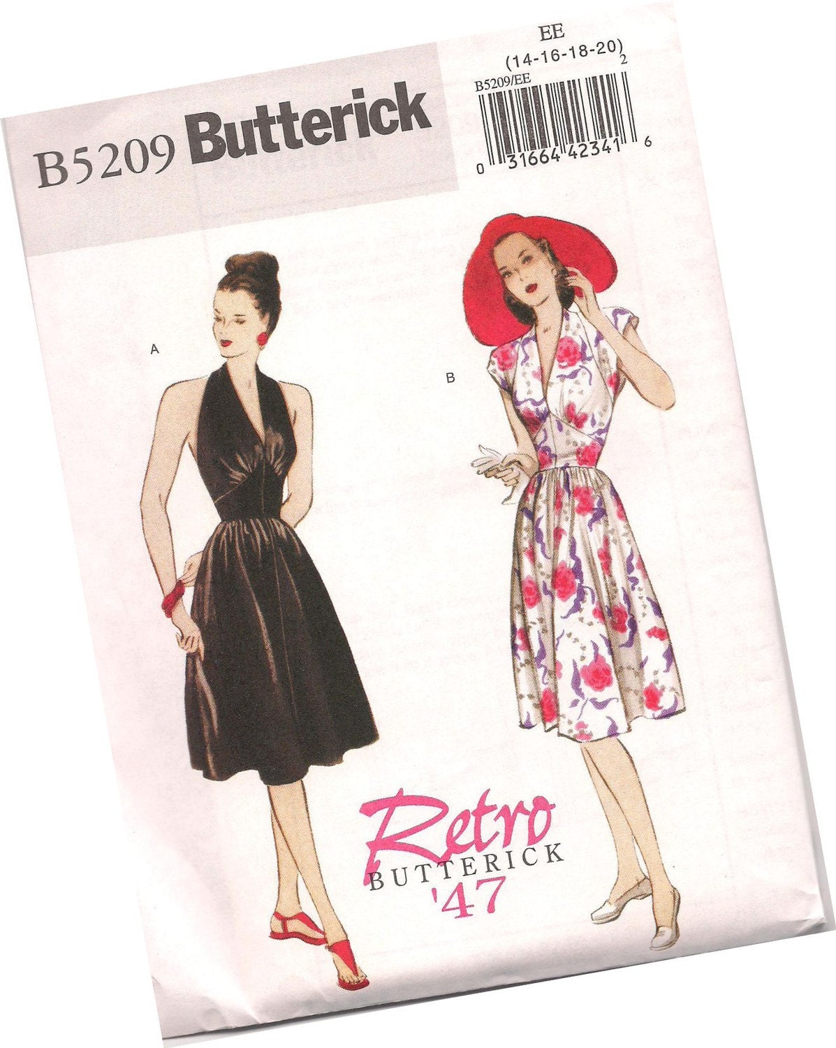Vintage inspired dress, made to measure from Butterick Pattern B5209