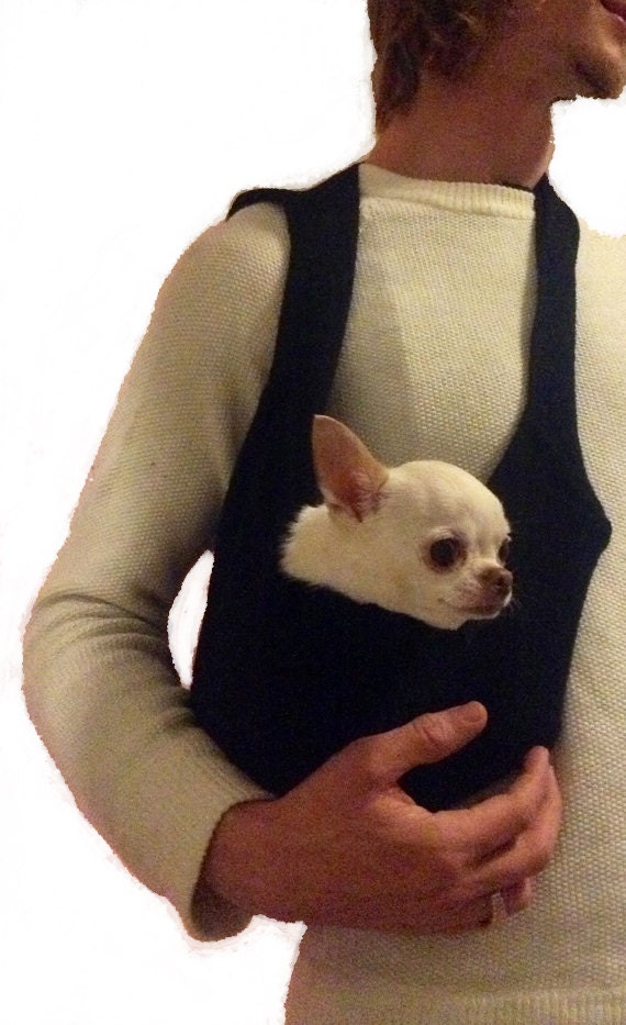 Cross Body Sweater Pet Tote Small Dog Carrier by by HeartPup
