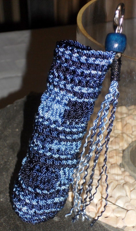 Provari, Lava Tube Ecig(MOD) Lobster Claw Holder made with Multi Blue Nylon Cord