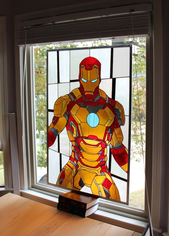 IRON MAN 3 Mark XLVII Armor In Stained Glass - Avengers