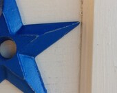Nautical Star -Royal Blue Cast Iron -Bright Metal -Seaside-Texas Star-Metal Wall Decor- Sailor Decor