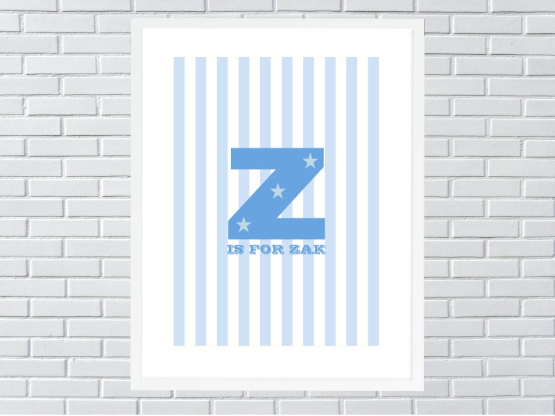 Personalised child's name print. Colour choice boys and girls. Art for child's bedroom playroom nursery. Birthday Christmas Stocking filler