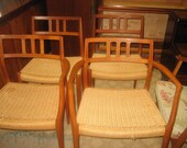 Danish Modern J.L MOLLER Teak Dining Chairs Mod 79