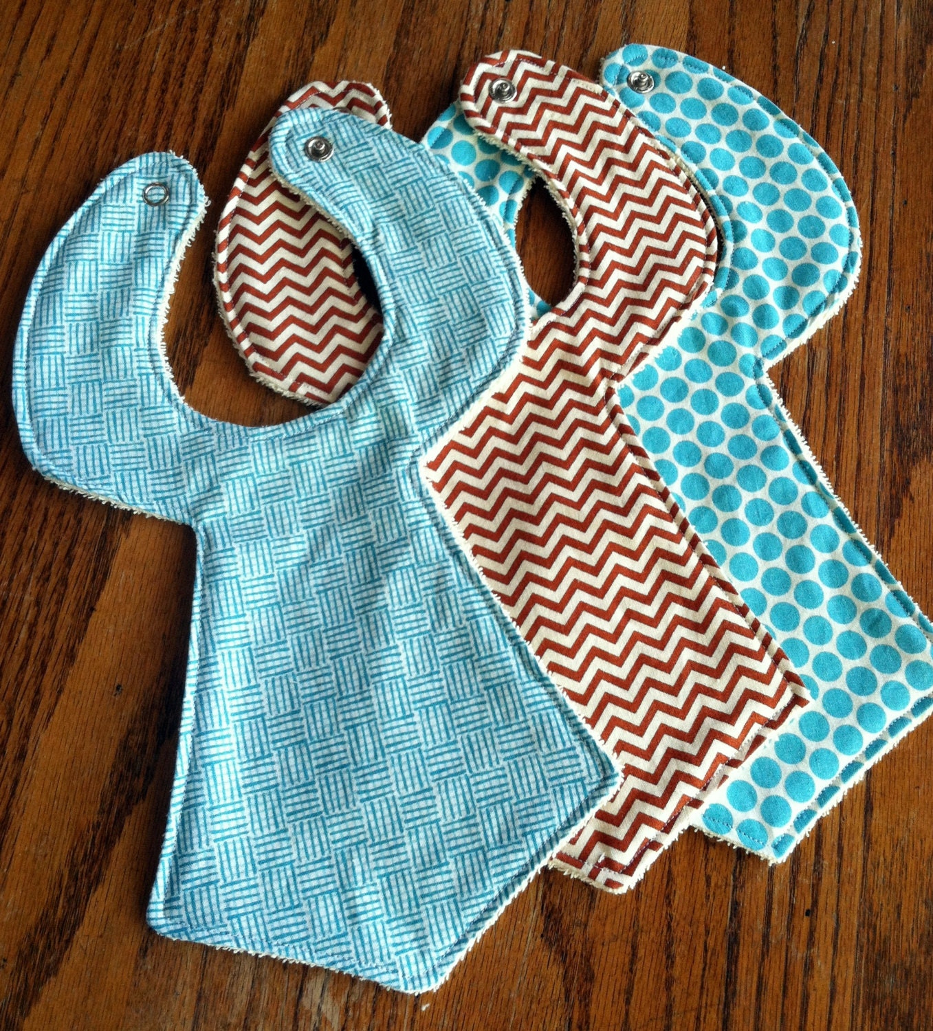 Baby Tie Bib Set of 3 by TheRedThread1 on Etsy