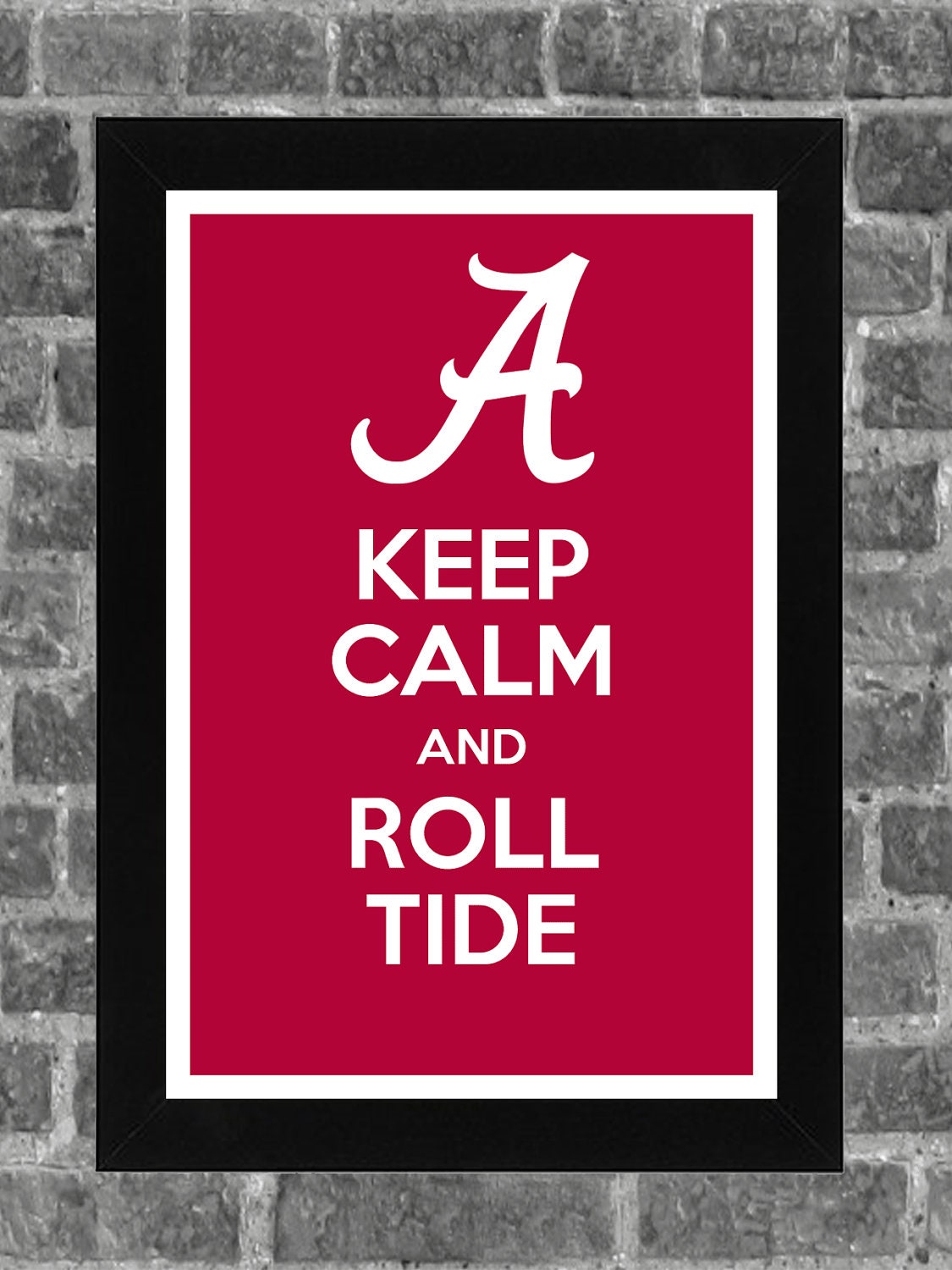 Keep Calm Alabama Crimson Tide NCAA Print Art 11x17