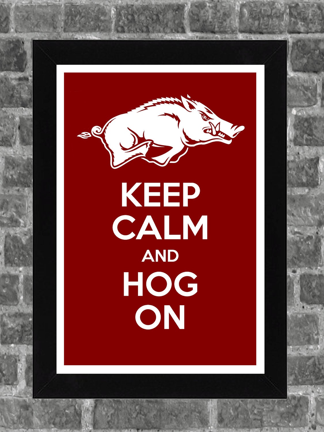 Keep Calm Arkansas Razorbacks NCAA Print Art 11x17