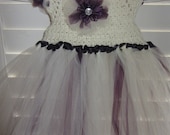 Beautiful Crochet Tutu Dress with  headband