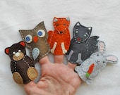 Forest animals finger puppets