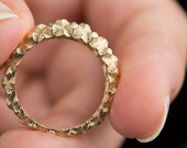 18K Gold Ring, handmade and 3D printed, wedding band or a gift, hers and his, original design, made in Israel