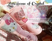 WINTER Sales -Light Pink Stylish Sheepskin Wool Boots with Kitty