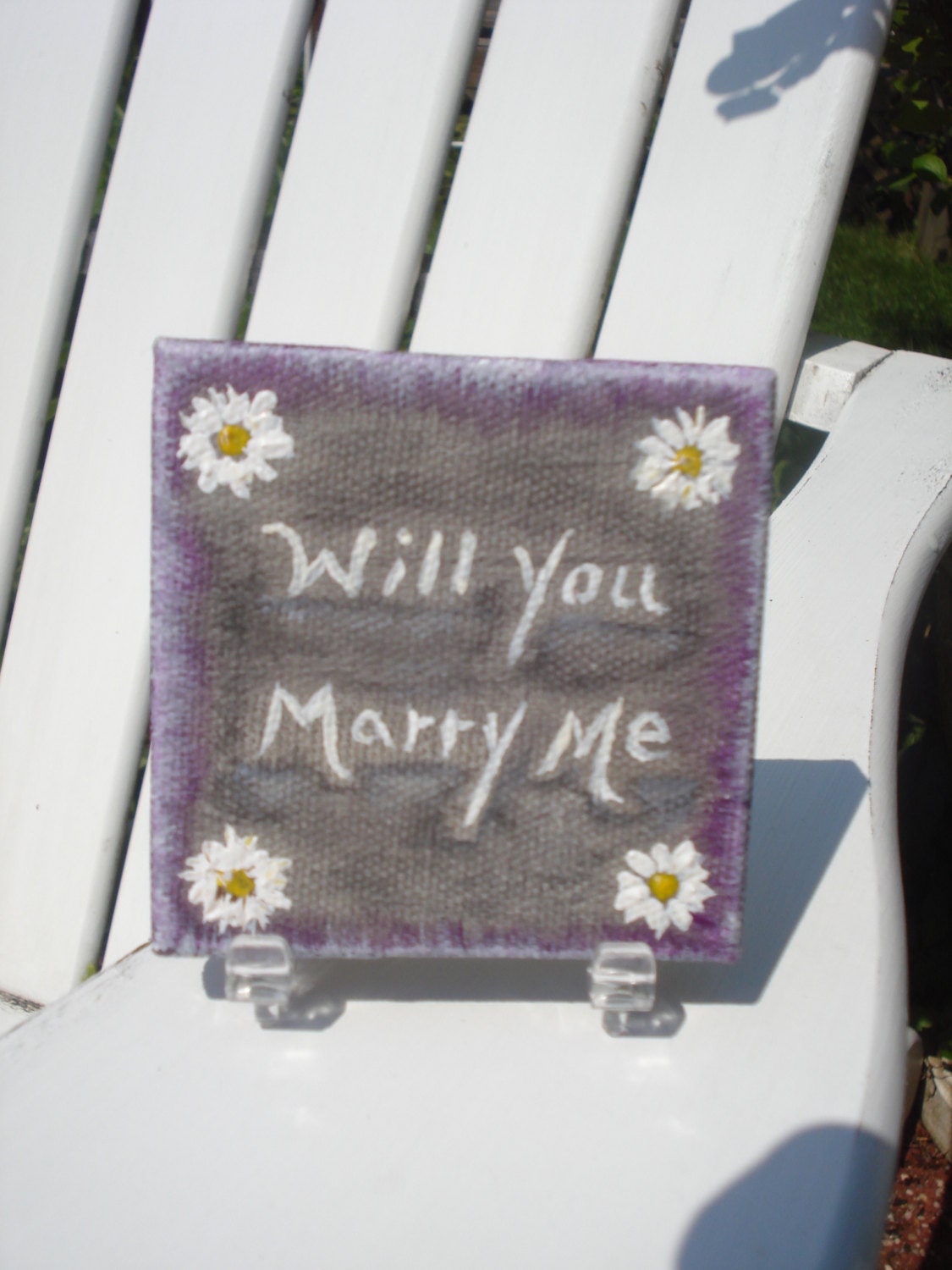 Items similar to Will you marry me proposal painting by Dona Silver