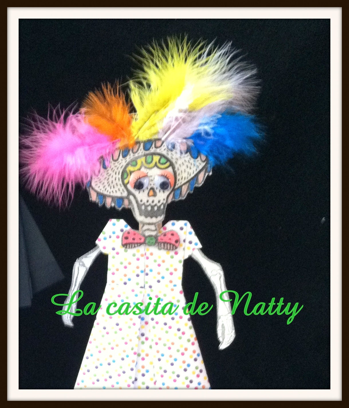 Day of the dead Catrina paper doll  ----Free shipping----