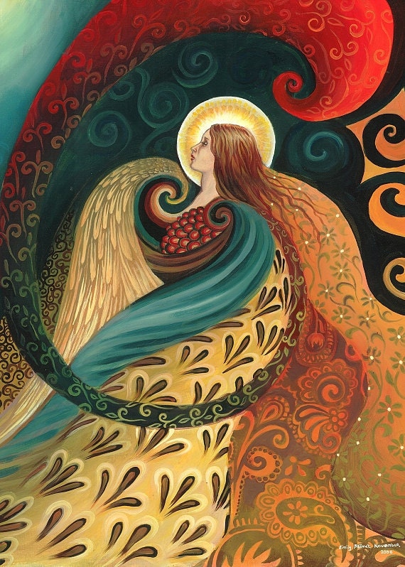 Feather Goddess ACEO Goddess Altar Art Miniature Print