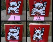 Maneki - neko - Lucky Cat - Original Painting