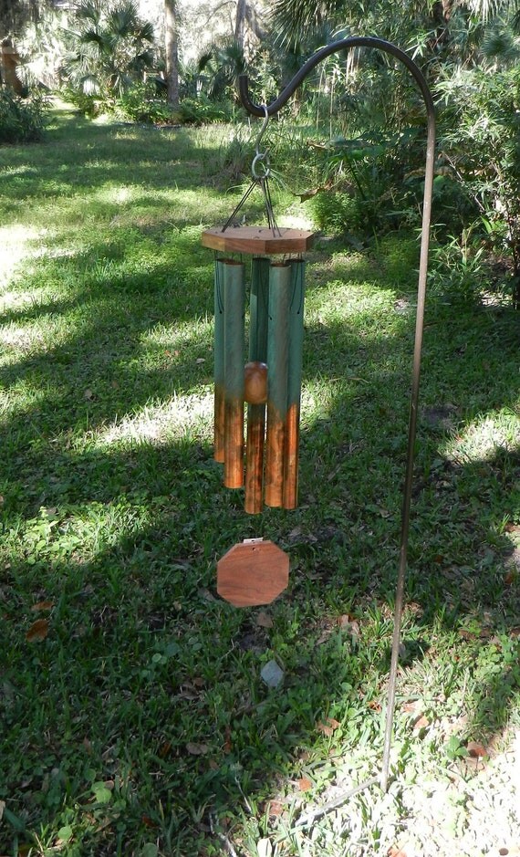Wind chime five 1inch copper pipes by Chimescopperdesigns on Etsy
