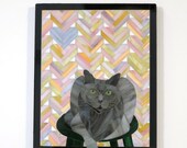 Cat Glass Mosaic Wall Art - Sweet Love