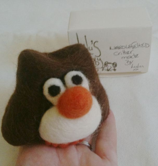 Lulu's Stabby Pocket Critters - Needle felt owl