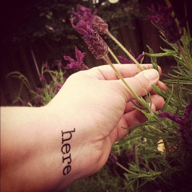 here . a temporary tattoo set