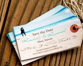Custom Photo Save the Date as a Luggage Tag Magnet - Design Fee