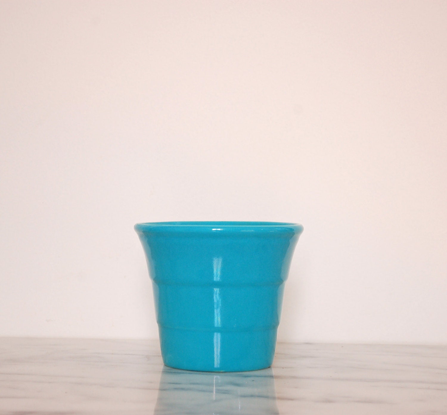 Bauer Los Angeles 4 inch flower pot turquoise blue