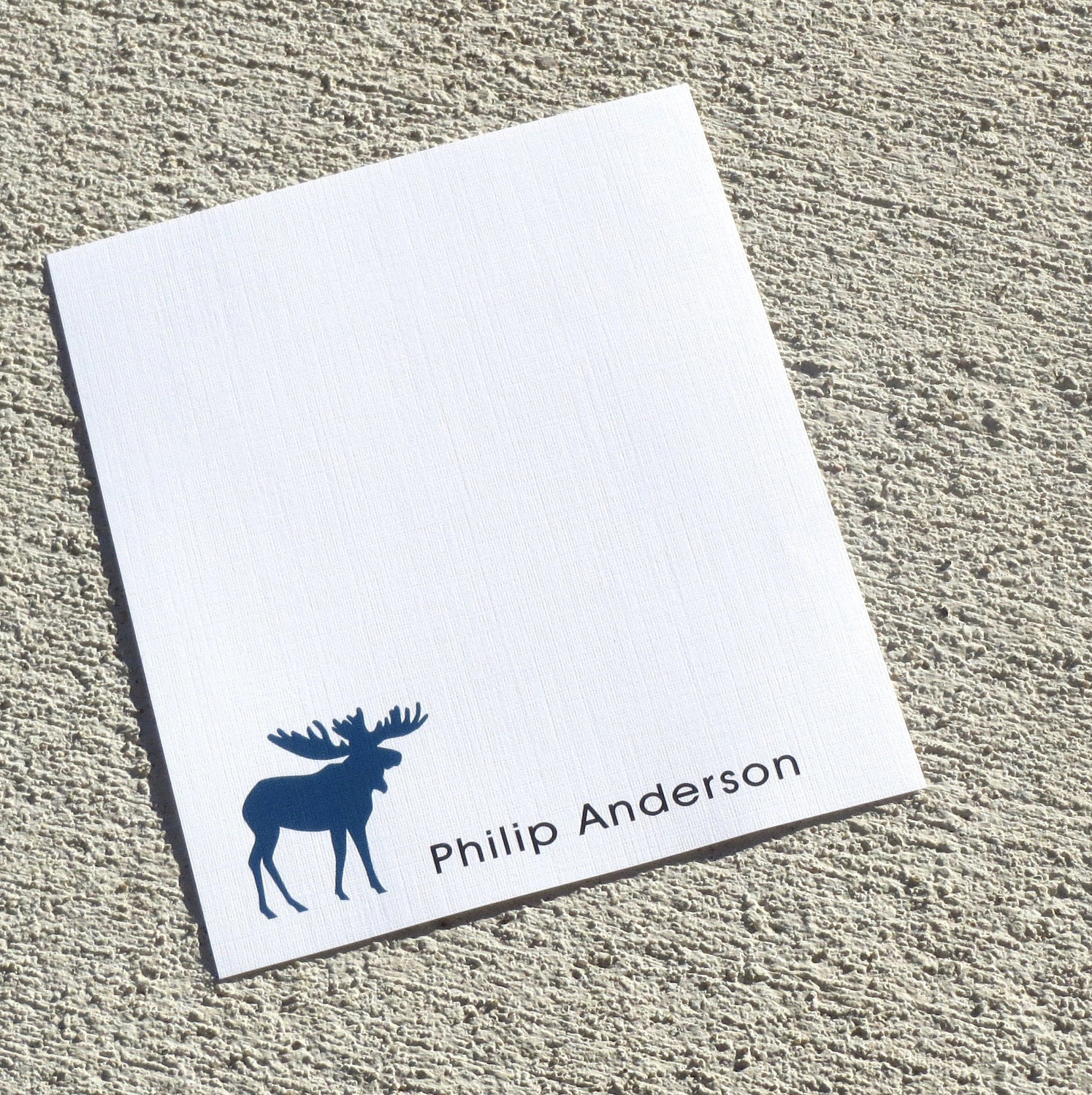 Moose Personalized Notepad Father's Day Gift - Set of 2