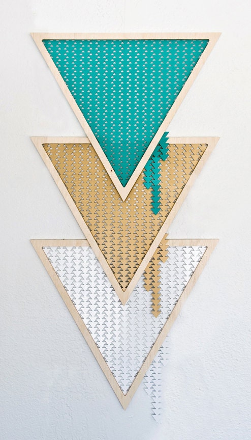 Meshed Triangles Wall Hanging