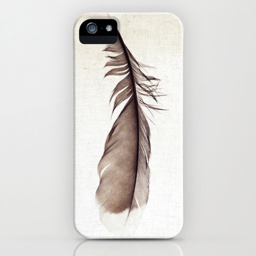 iPhone 5 Cell Phone Case - Woodland Feather Photo - Ephemeral