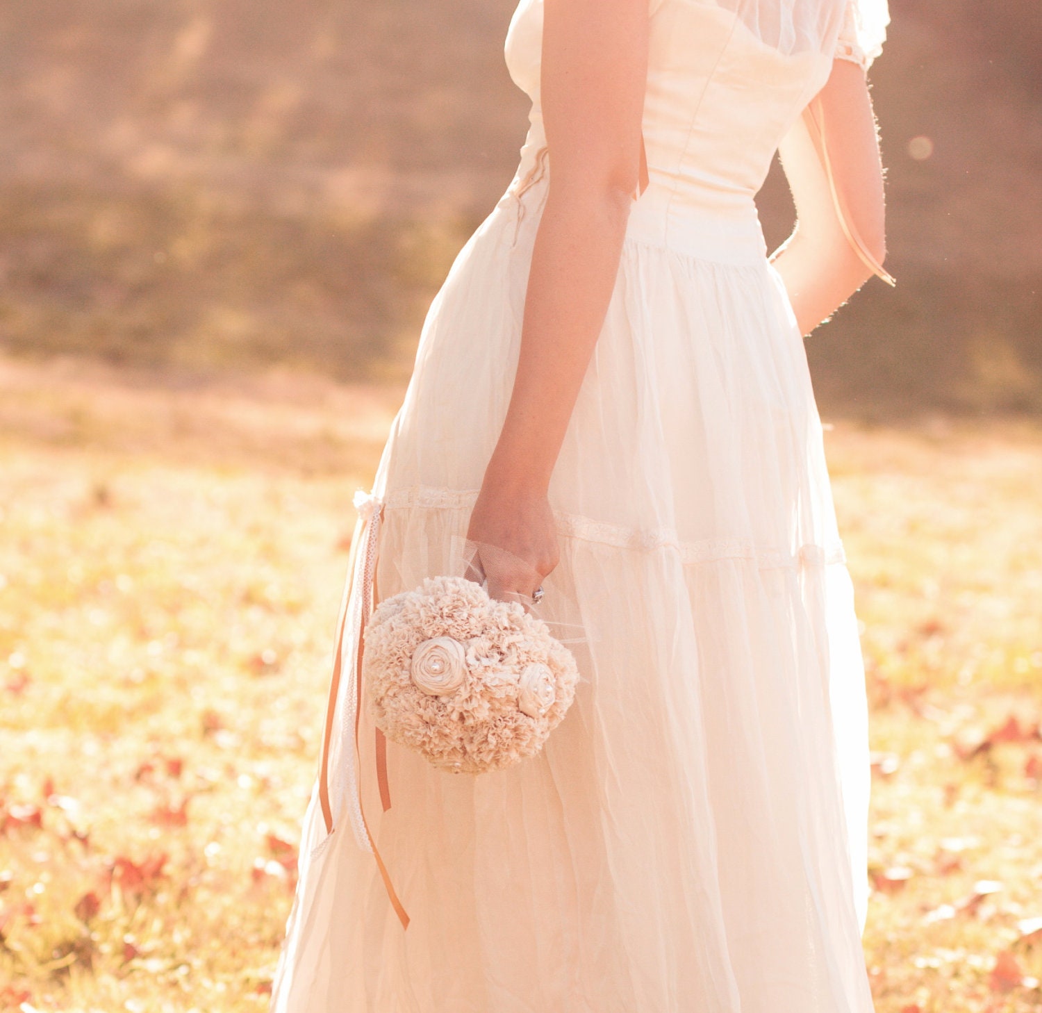 Fabric Wedding Bouquet - Weddings, Bouquet, Vintage Wedding
