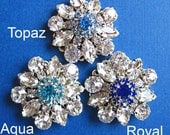 Wedding Hair Pins, Blue Hair Piece, Royal, Aqua, Topaz Blue, Something Blue Bridal Hair Accessories