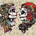 Day of the Dead Tattoo Flash Art Beauties 8 x 10 Print